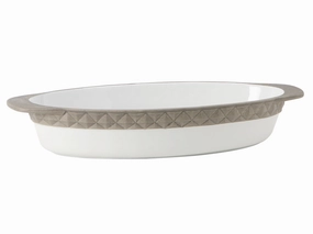 DisplayTux Casserole Oval 3-1/2qt 17-3/4"(15-3/4" w/o handle)x8-1/2"x3", 2 Pieces Bakeware online promo