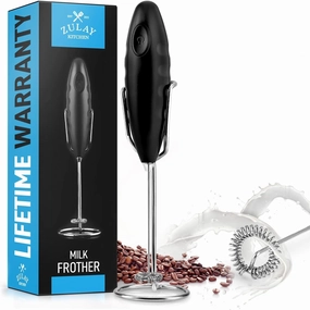 Double Grip Milk Frother for Coffee With Upgraded Holster Stand Cooking Tools & Accessories hot price