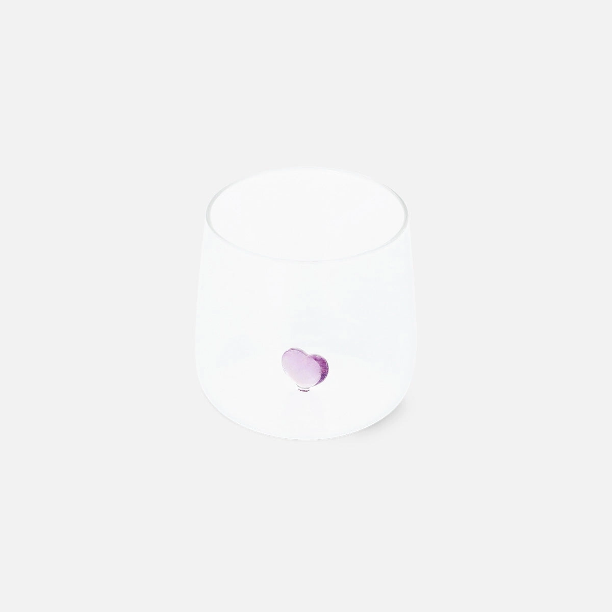 Drinking glass with embossed heart - 480 ml