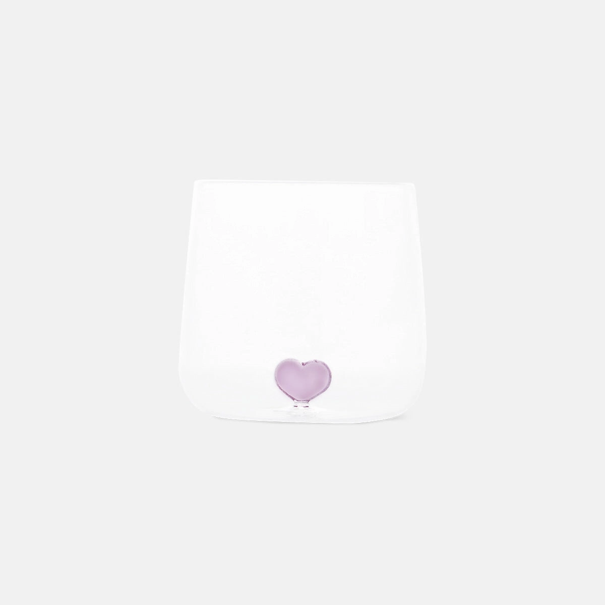 Drinking glass with embossed heart - 480 ml