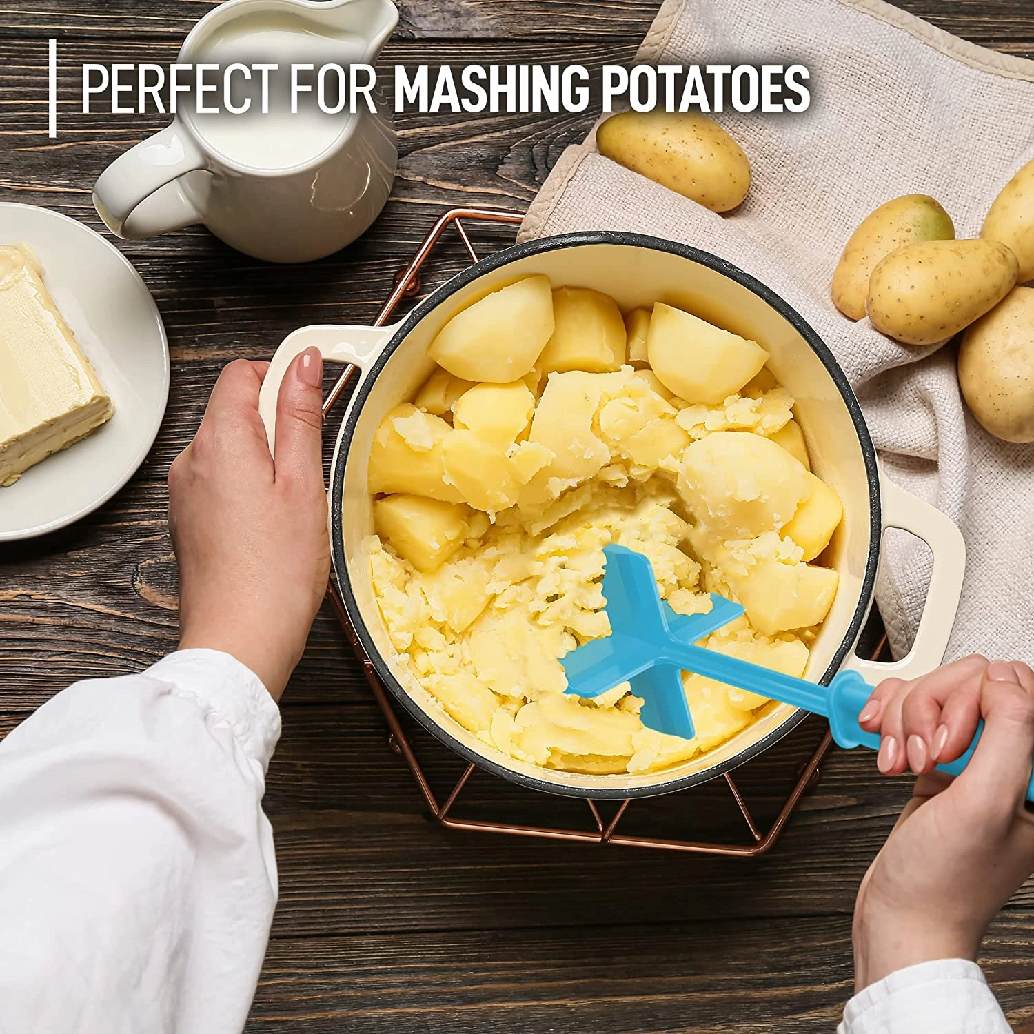 Durable Non-Scratch Meat Grinder and Potato Shredder