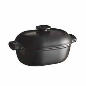 Emile Henry Delight 4.3 Quart Oval Dutch Oven, Slate Bakeware online promo