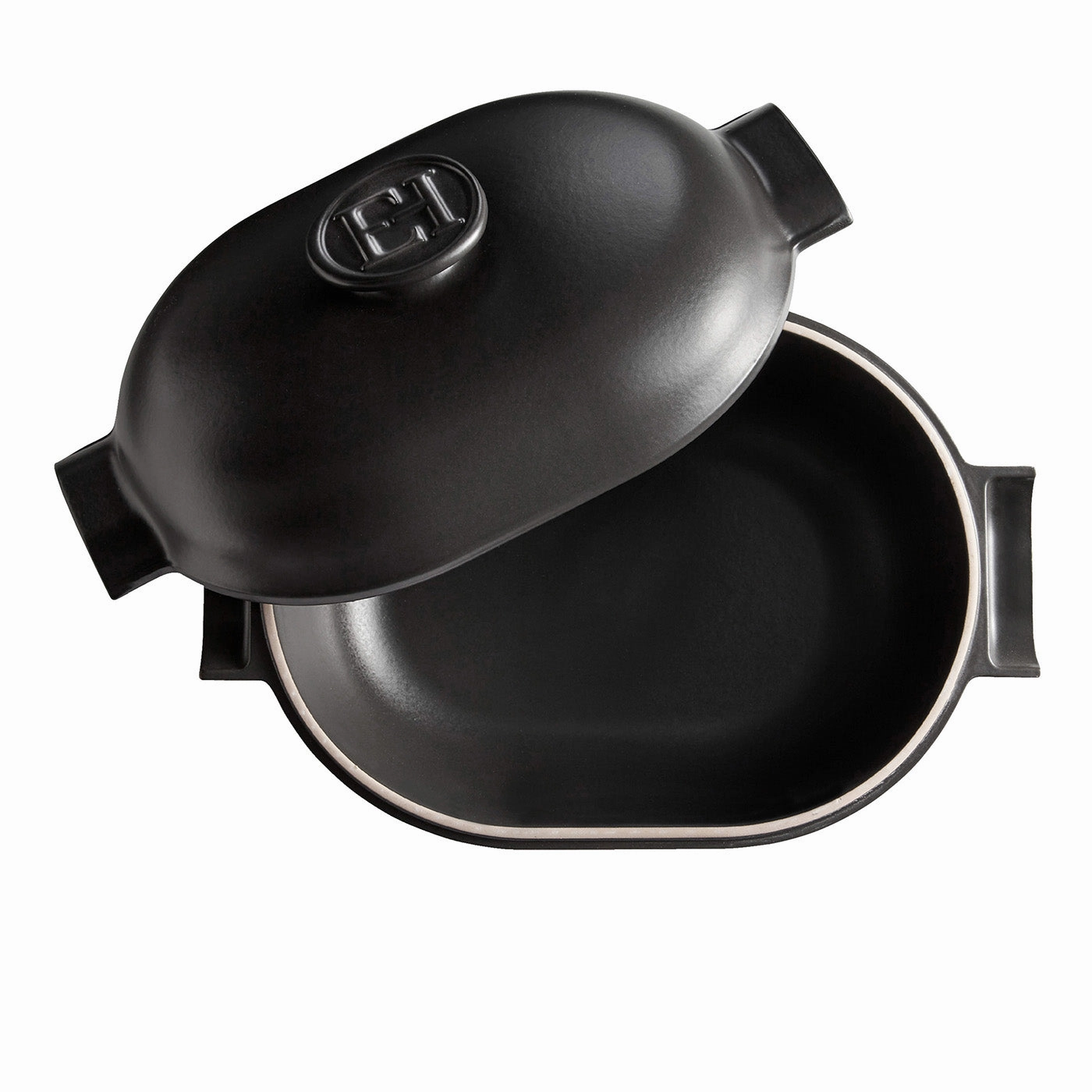 Emile Henry Delight 4.3 Quart Oval Dutch Oven, Slate
