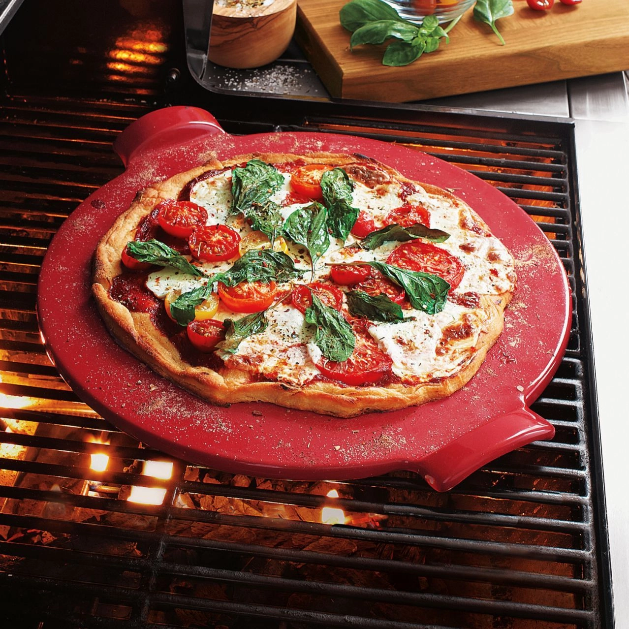 Emile Henry Made In France Flame Individual Pizza Stone, 10", Set of 2, Figue