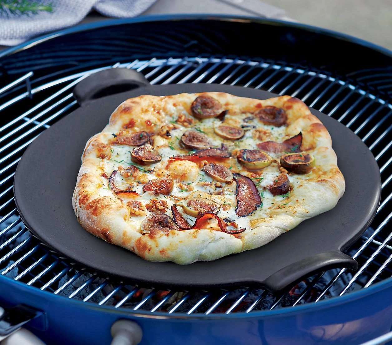 Emile Henry Made In France Flame Individual Pizza Stone, 10", Set of 2, Figue