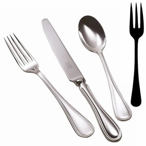 English Thread Large serving fork, Silver Plate Serveware Good quality and affordable