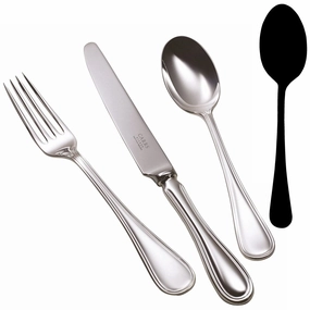 English Thread Large serving spoon, silver plate Serveware Good quality and affordable