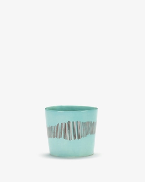 Espresso cup 5.07 OZ azure - red stripes Feast Buy Dinnerware online shop