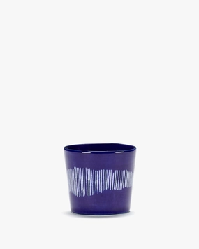 Espresso cup 5.07 OZ dark blue - white stripes Feast Buy Dinnerware online shop
