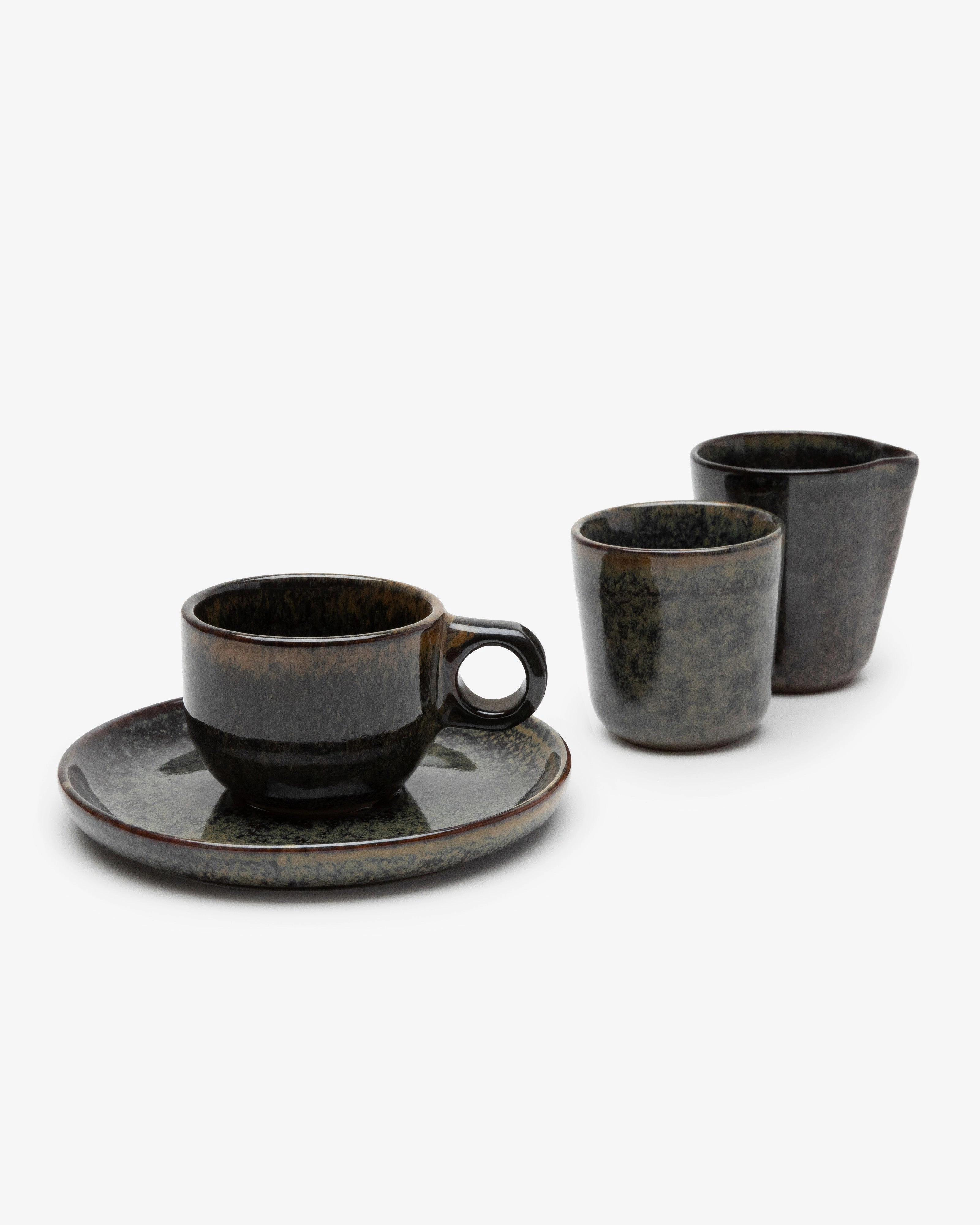 Espresso cup with saucer indi gray Surface