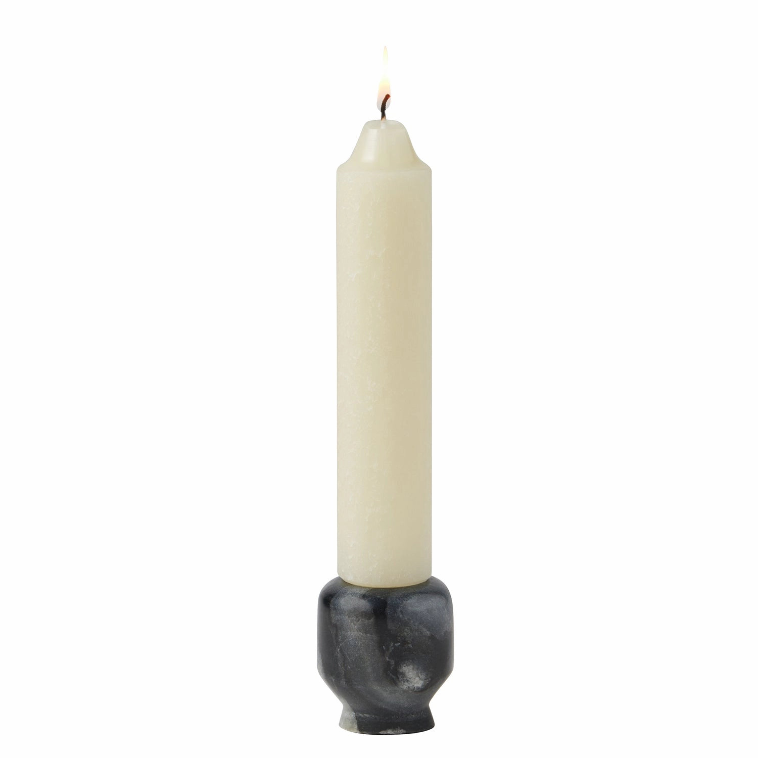 Etta Gray Marble Candle Holder Set/3