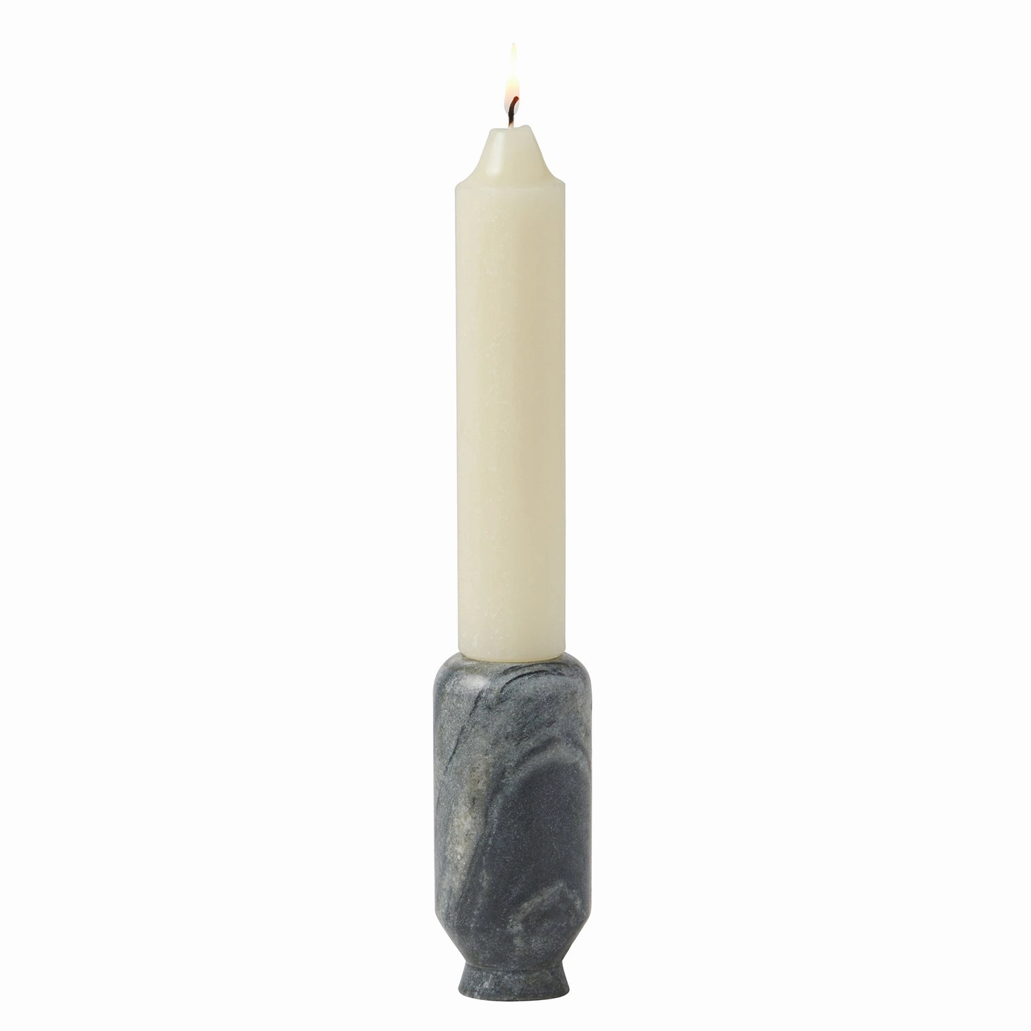 Etta Gray Marble Candle Holder Set/3