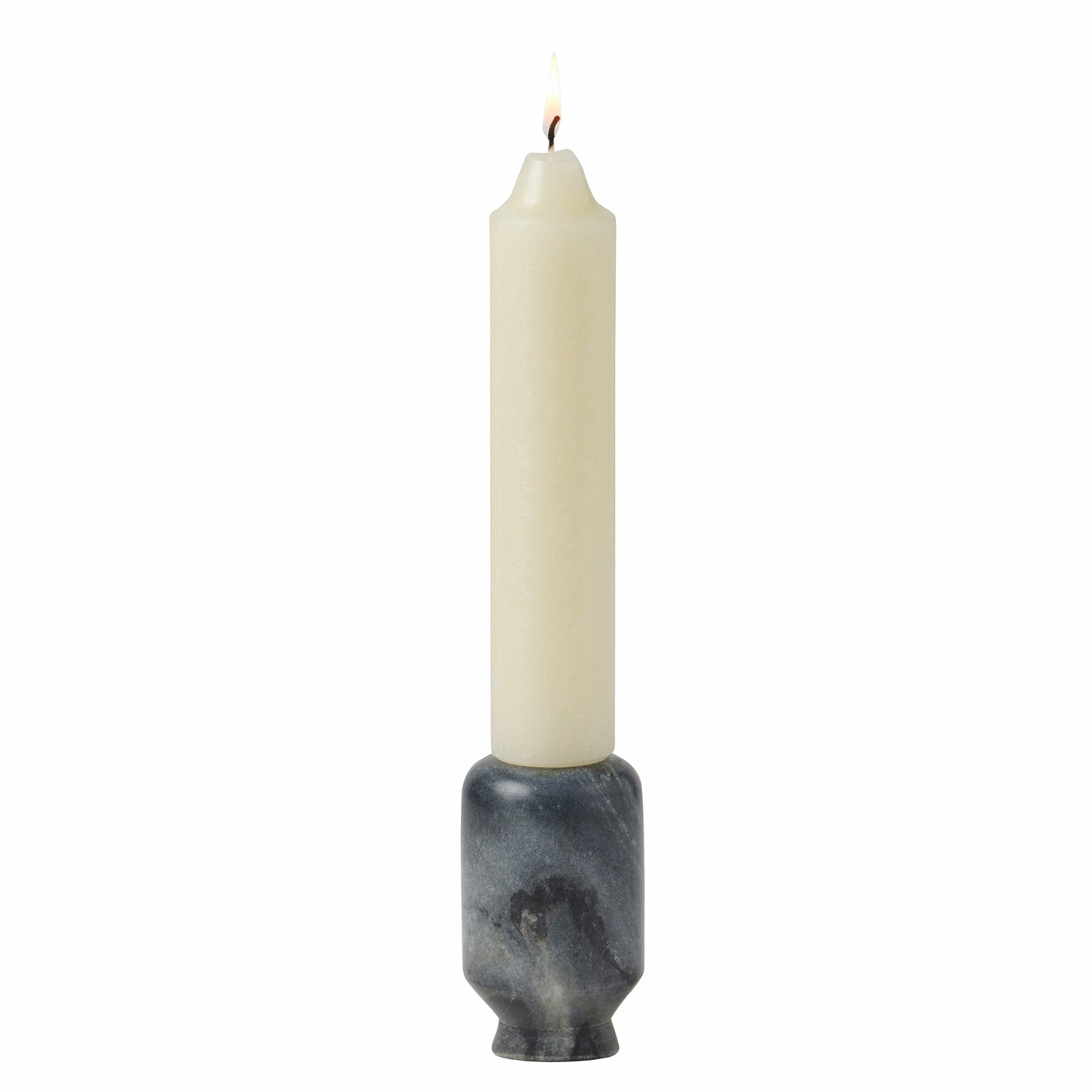 Etta Gray Marble Candle Holder Set/3