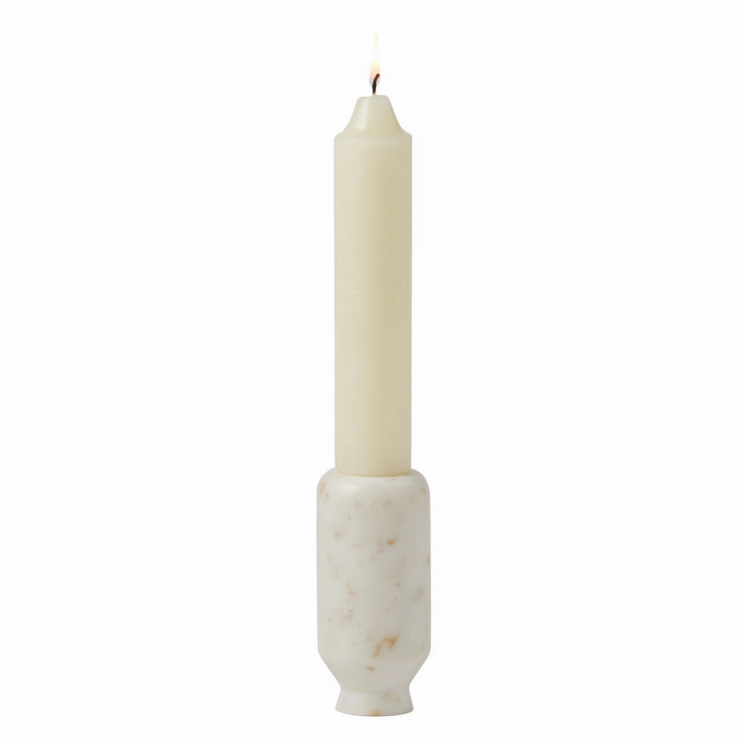 Etta White Marble Candle Holder Set/3