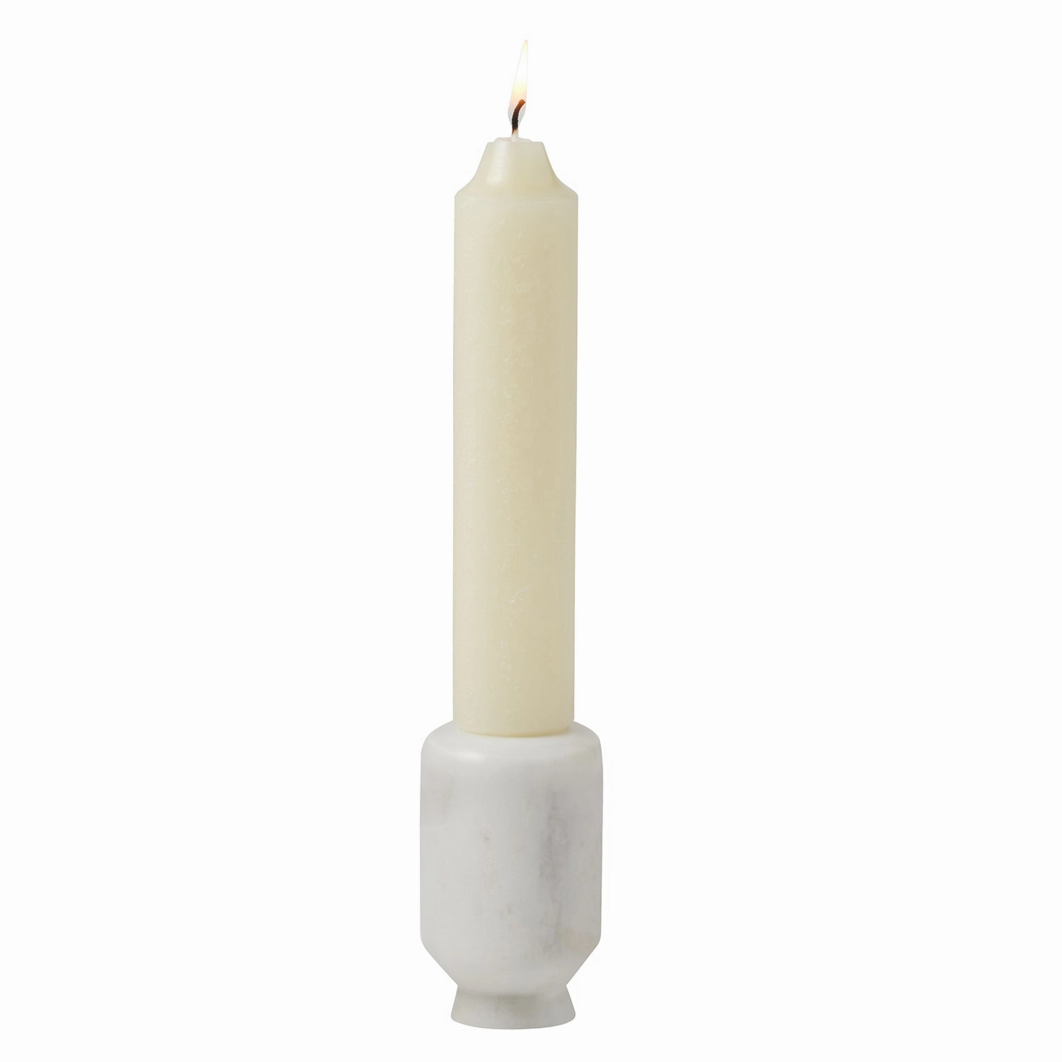 Etta White Marble Candle Holder Set/3