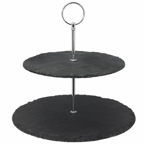 EVCO 73494 Slate 2 Tier Stand with Handle Cooking Tools & Accessories buy more save more
