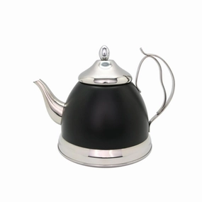 EVCO 77061 Nobili-Tea 2.0 qt. Tea Infuser & Tea Kettle - Opaque Black Cooking Tools & Accessories clearance kits