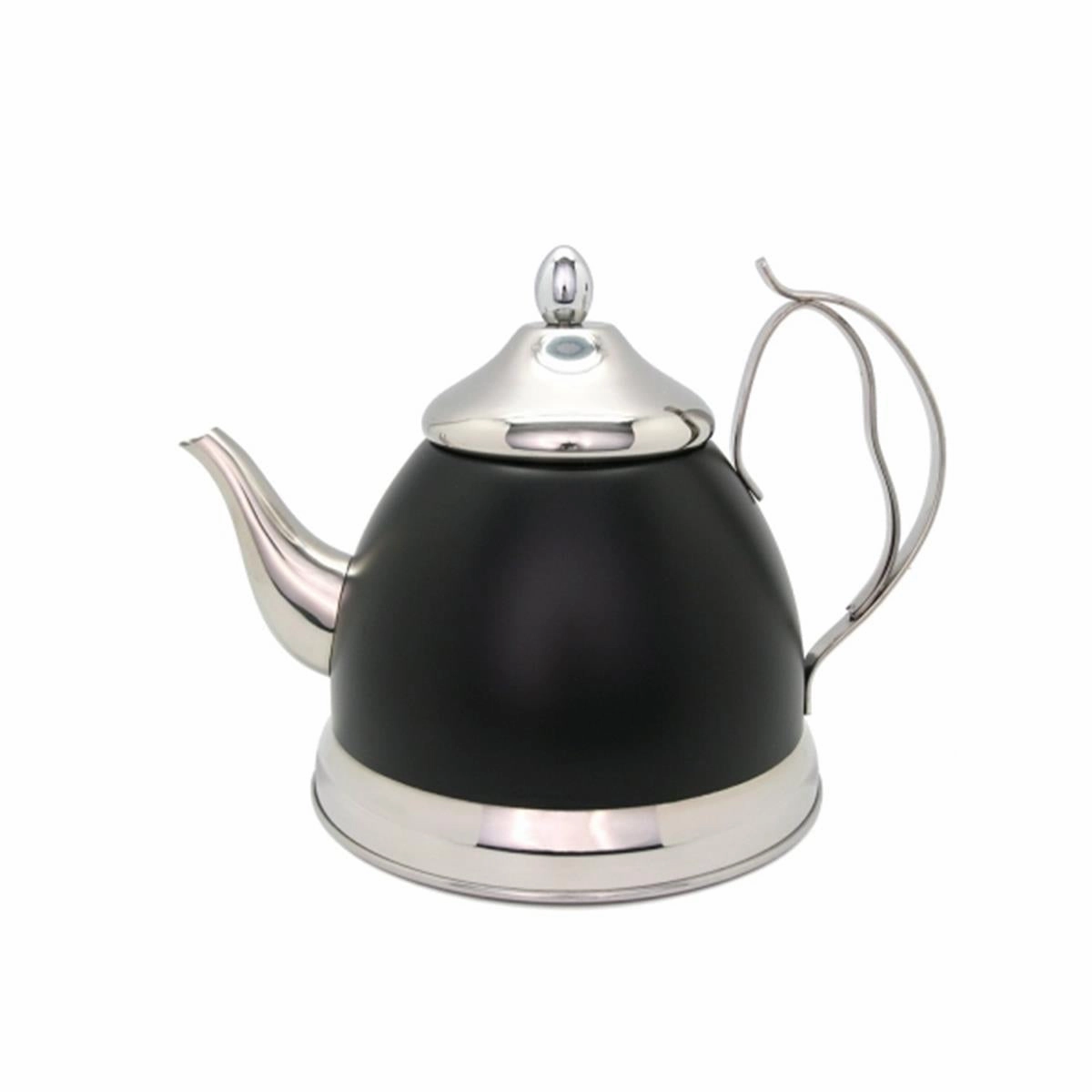 EVCO 77061 Nobili-Tea 2.0 qt. Tea Infuser & Tea Kettle - Opaque Black Cooking Tools & Accessories clearance kits