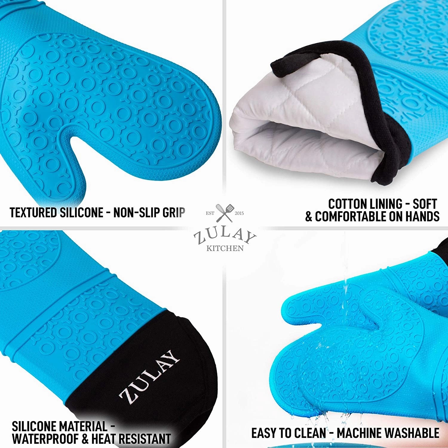 Extra Long Silicone Oven Mitts