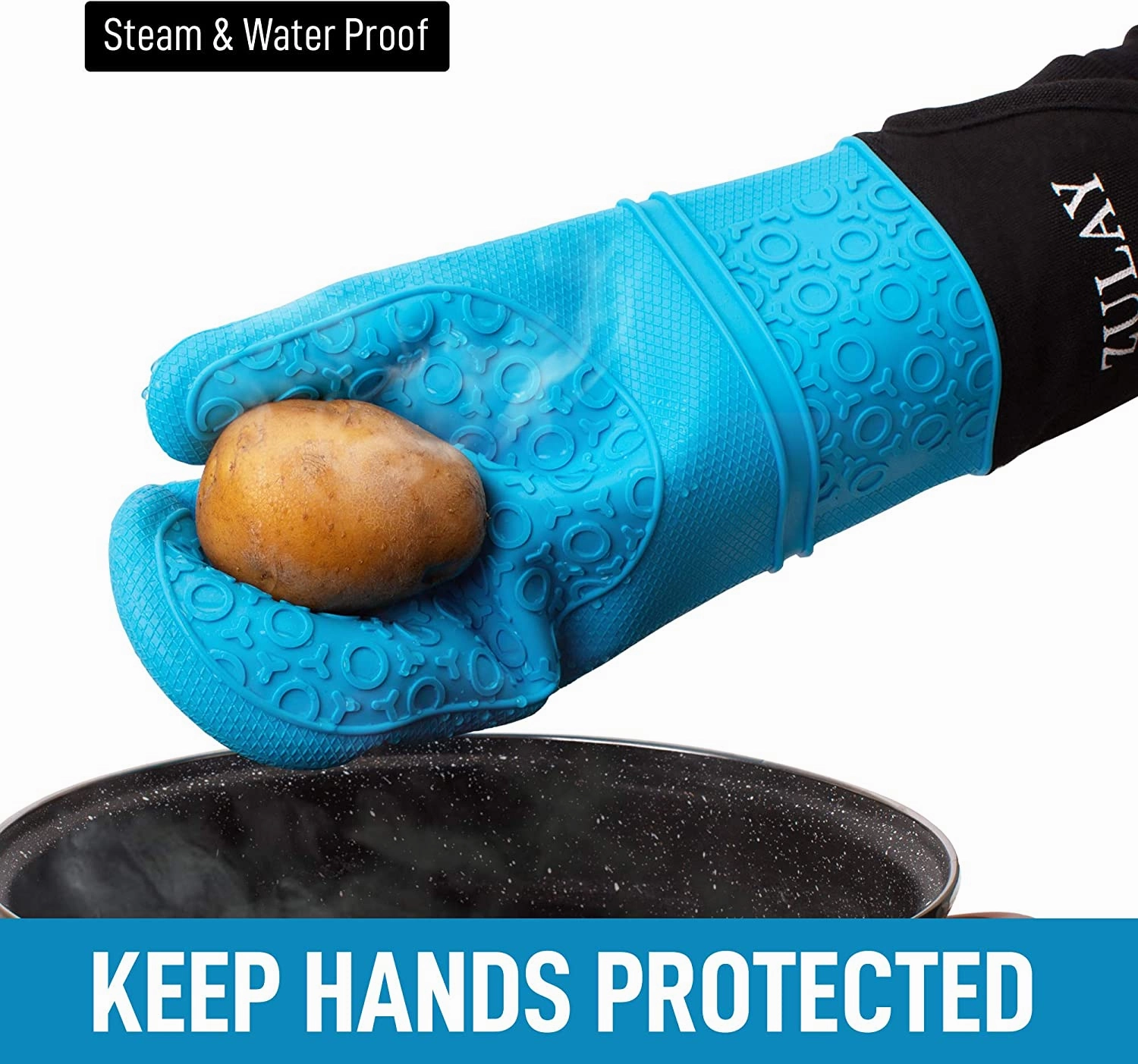 Extra Long Silicone Oven Mitts