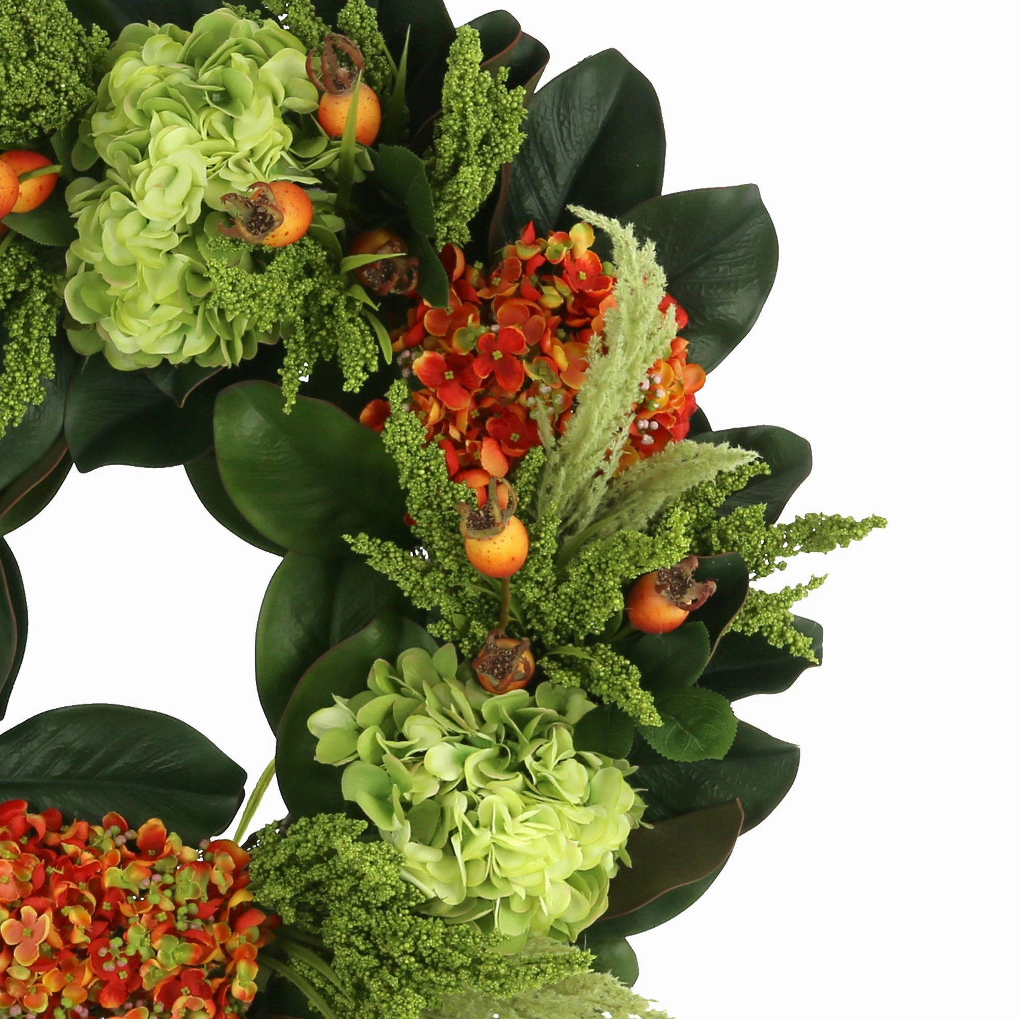 Fall Wreath w/ Hydrangea, Heather, and Berries