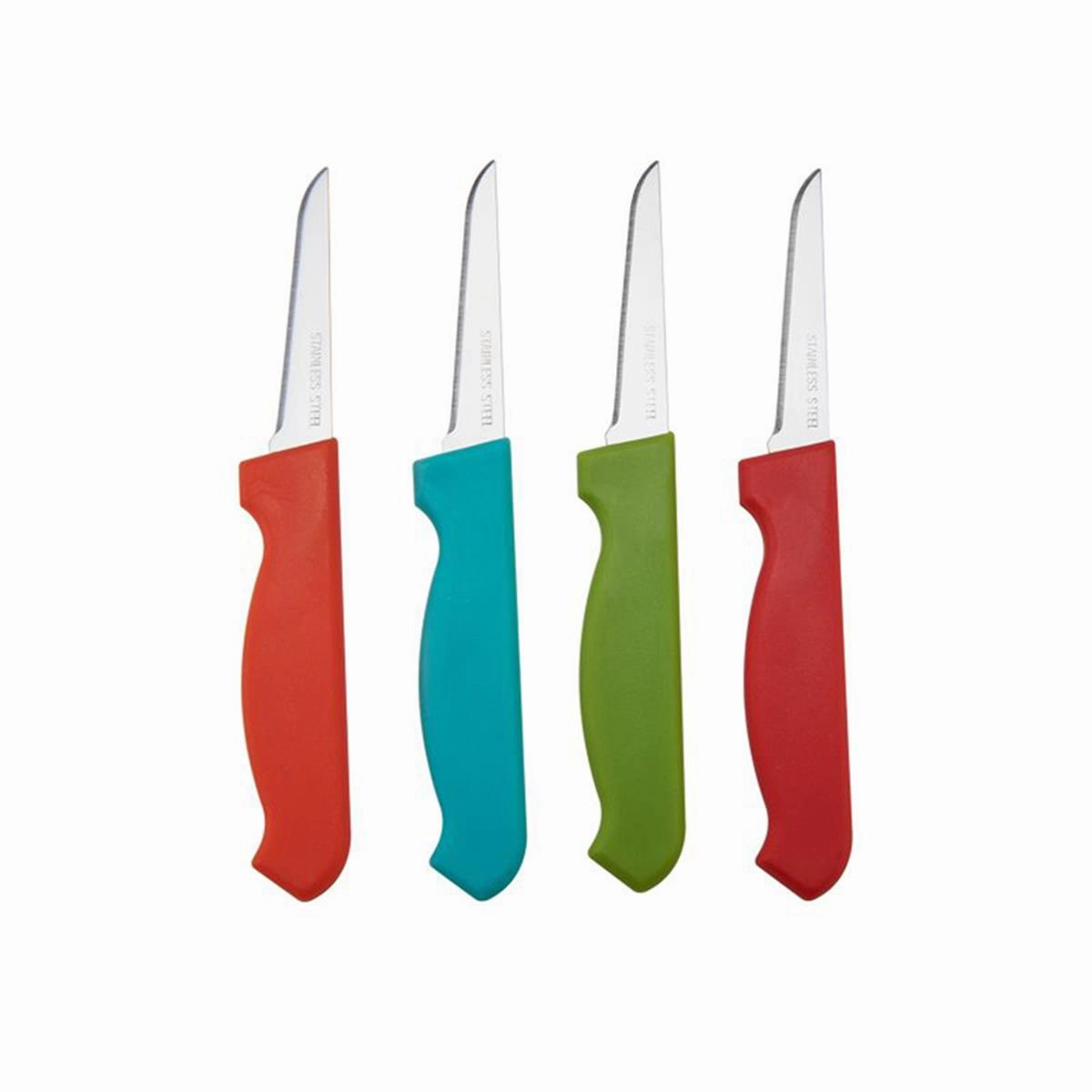 Farberware 6009323 3 in. Plastic & Stainless Steel Paring Knife Set - 4 Piece Cutlery knife sets deals