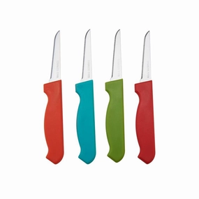 Farberware 6009323 3 in. Plastic & Stainless Steel Paring Knife Set - 4 Piece Cutlery knife sets deals