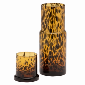 Faro Cylinder Hand Blown Glass Carafe (Tortoise Shell) Drinkware best price