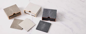 faux shagreen coaster sets Entertaining Servingware discount