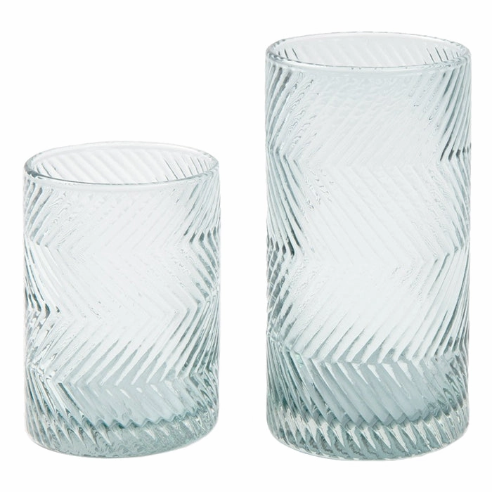 Finley Light Gray Hand Blown Tumbler Glasses Set/6