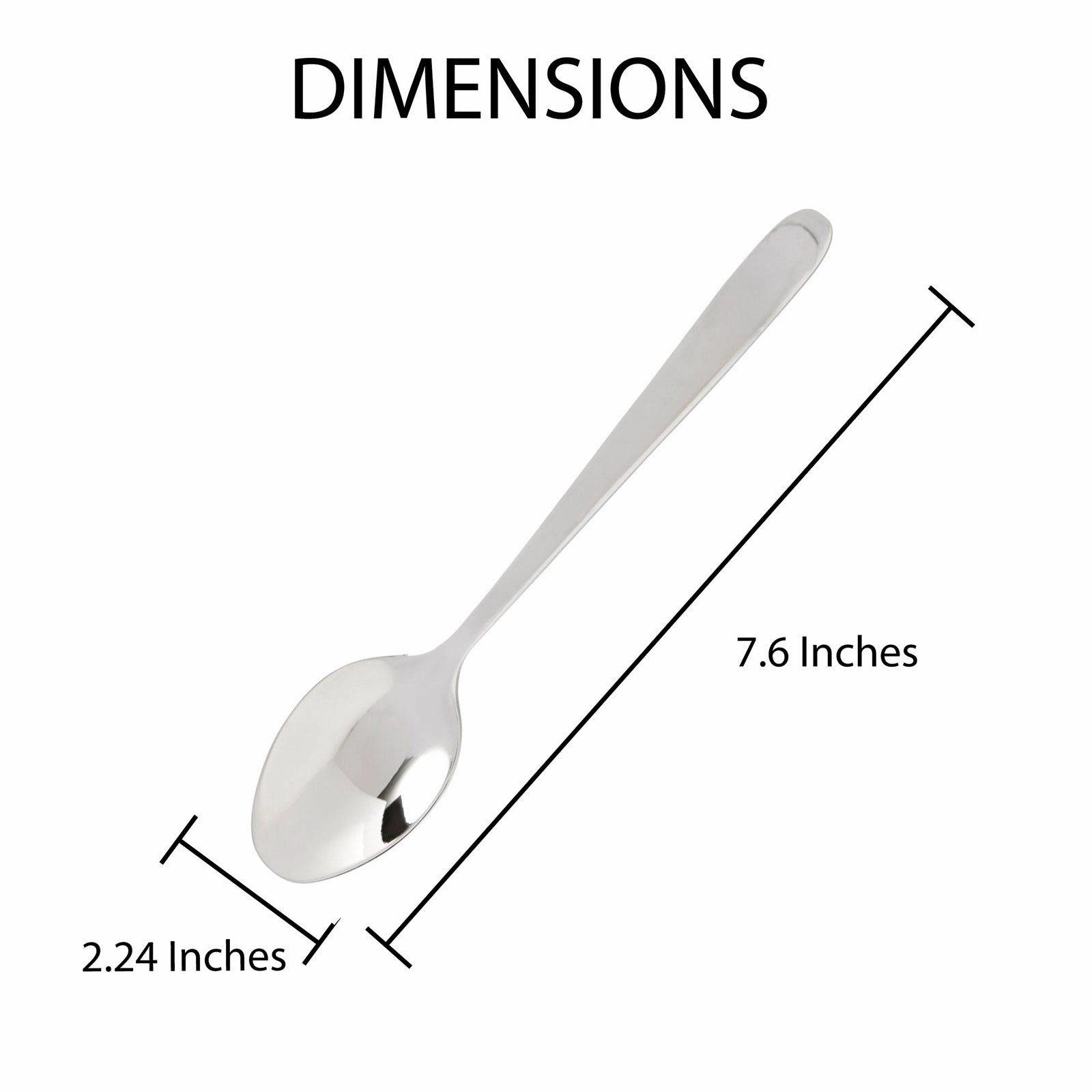 Fino Demi Spoon Set, 18/10 Stainless Steel, Set of 4