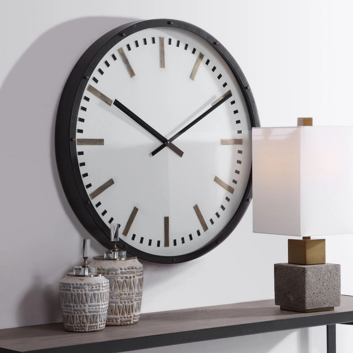 Fleming Wall Clock Dark Bronze Clocks decor discount