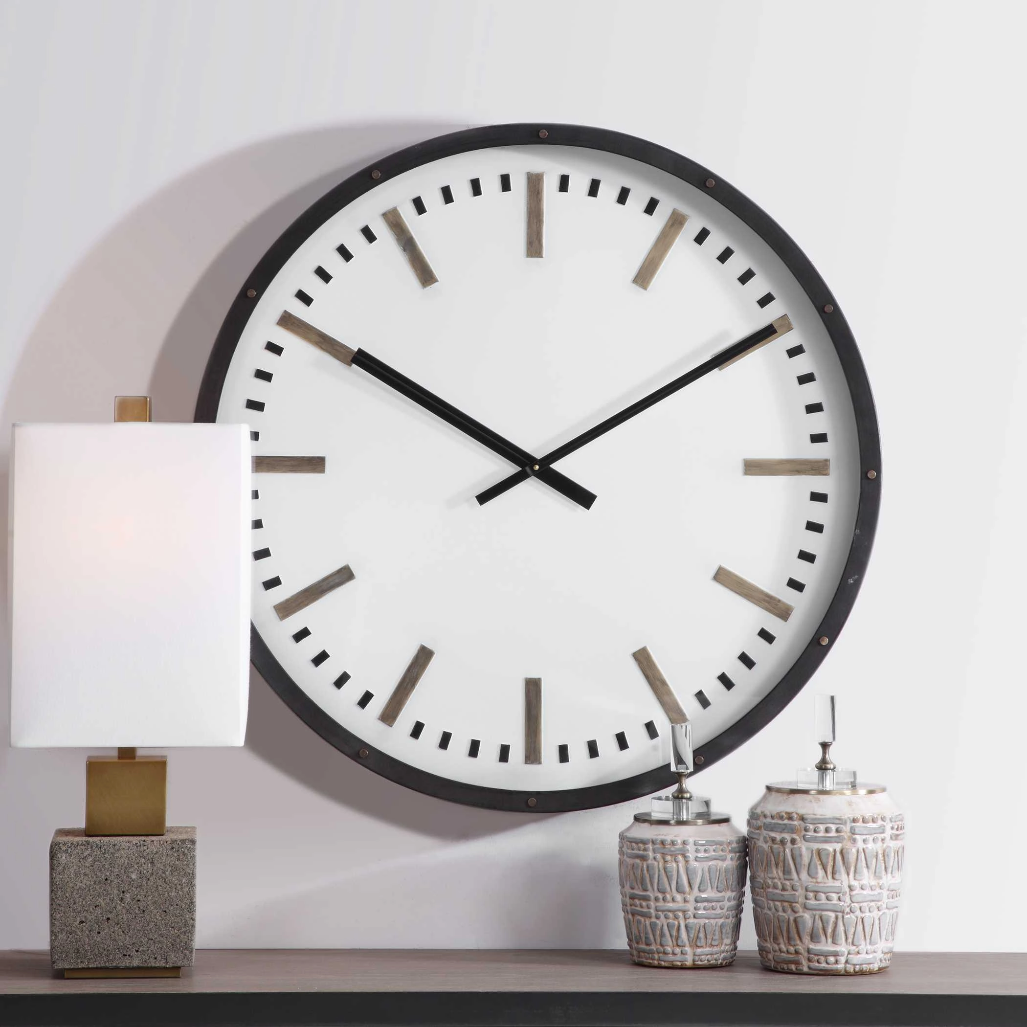 Fleming Wall Clock Dark Bronze Clocks decor discount