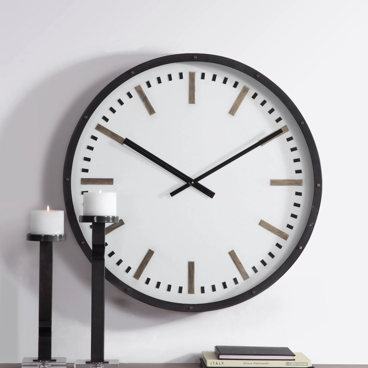 Fleming Wall Clock Dark Bronze Clocks decor discount