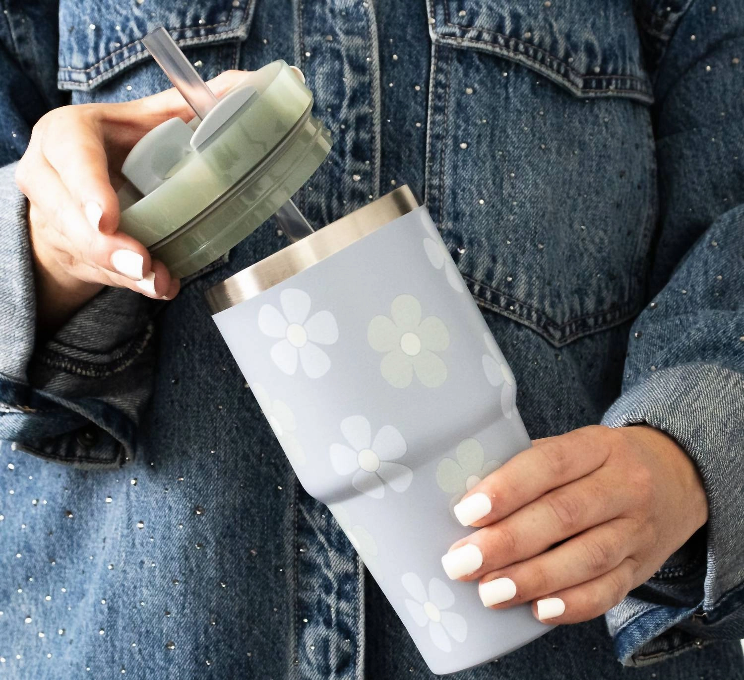 Floral Mini Tumbler In Blue/green