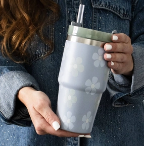 Floral Mini Tumbler In Blue/green Cooking Tools & Accessories clearance kits