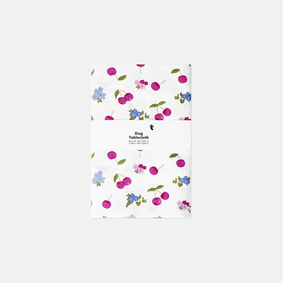 Floral tablecloth with cherries - 140 x 220 cm Kitchen Tableware at affordable prices