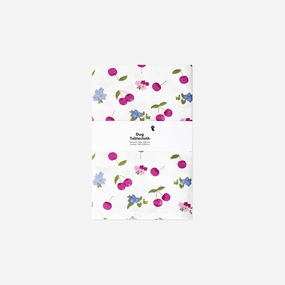 Floral tablecloth with cherries - 140 x 220 cm Kitchen Tableware at affordable prices