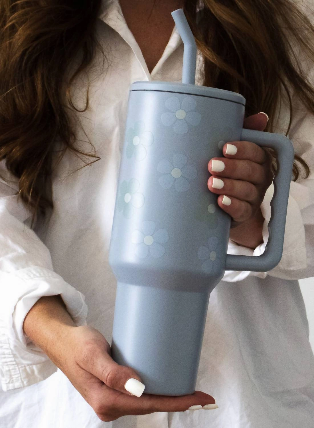 Floral Tumbler In Blue/green