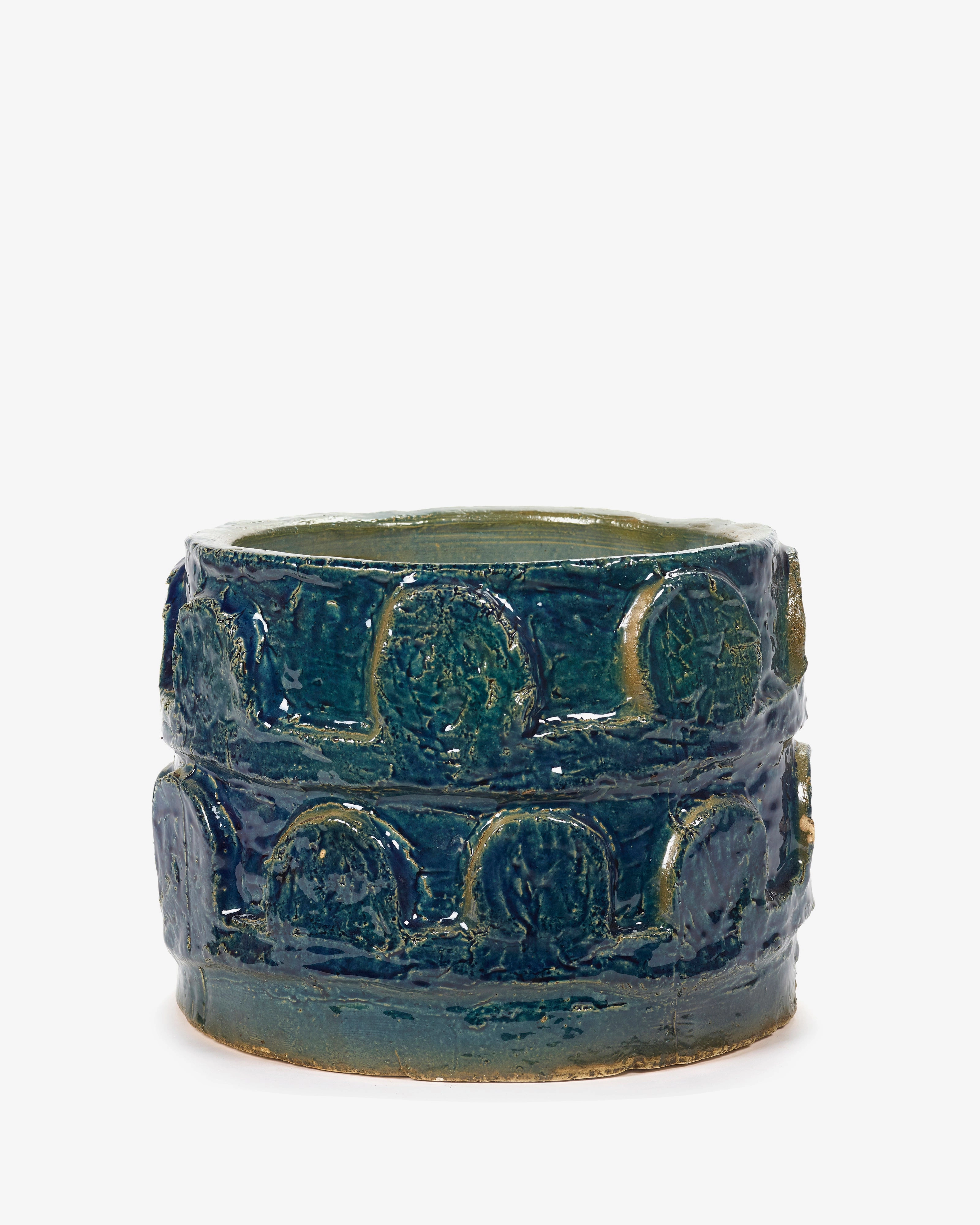 Flower pot S blue green Look at me Pottery & Urban Jungle decor outlet