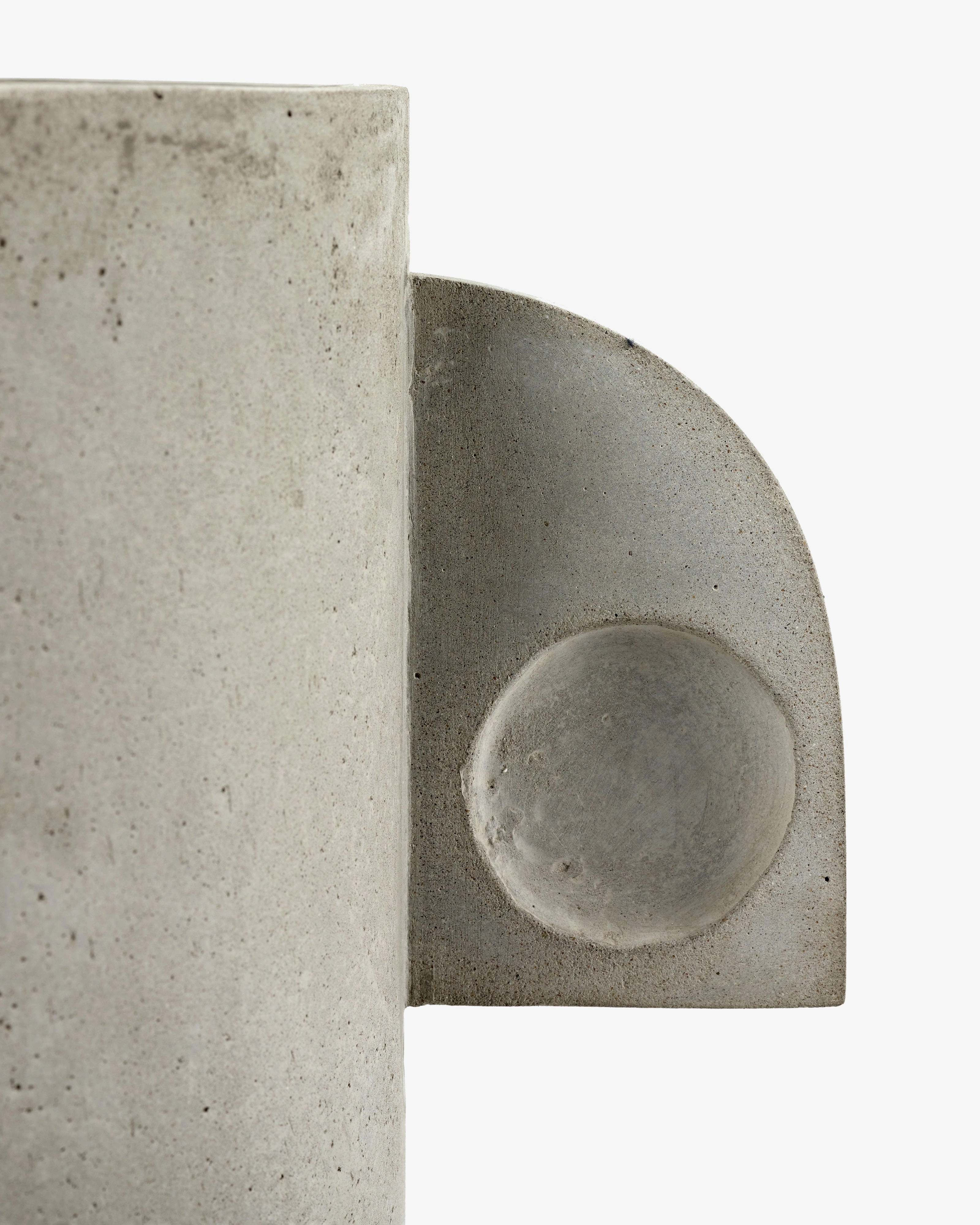 Flowerpot art deco oval grey