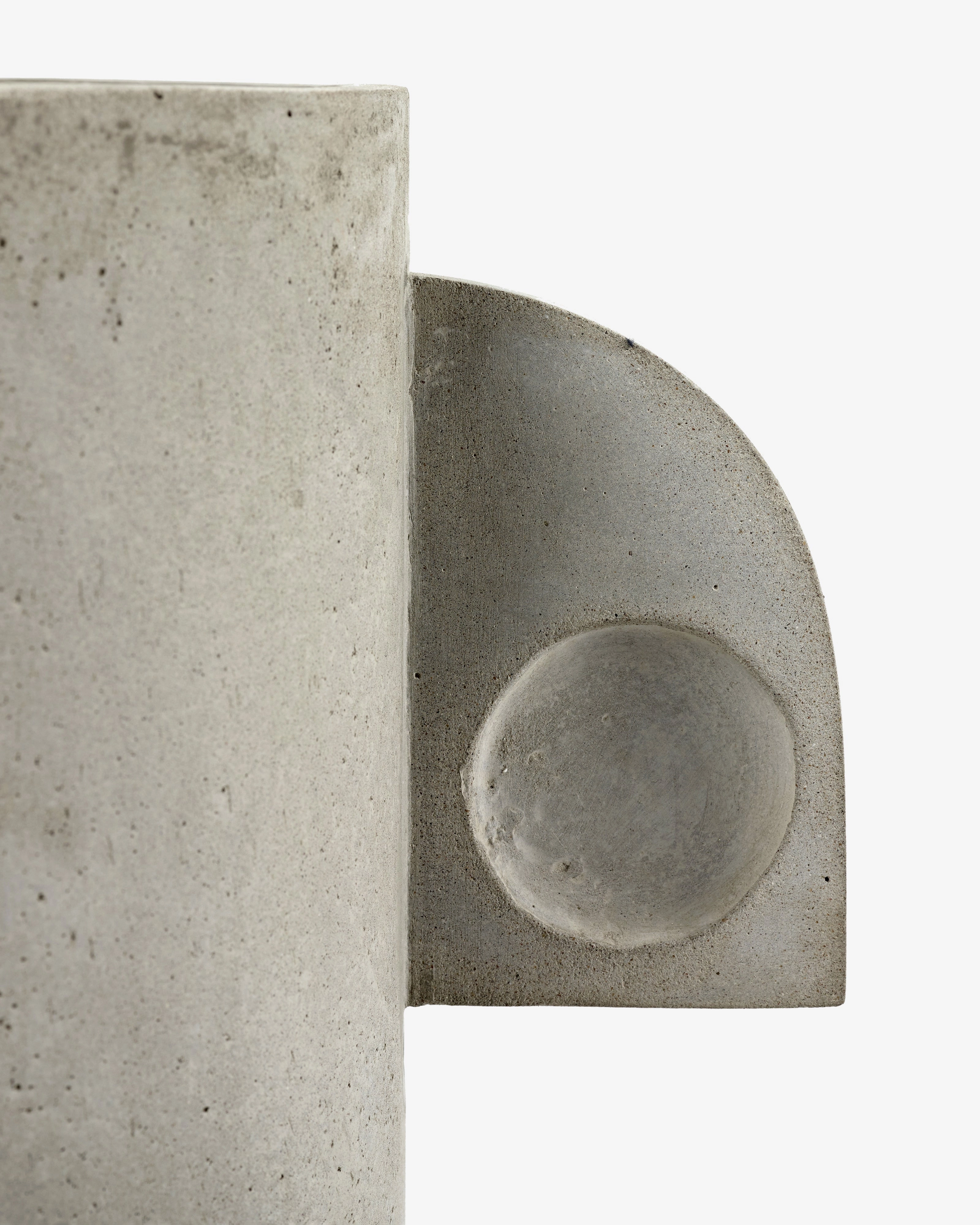 Flowerpot art deco round grey