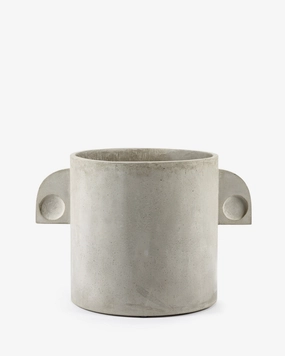 Flowerpot art deco round grey Pottery & Urban Jungle decor outlet