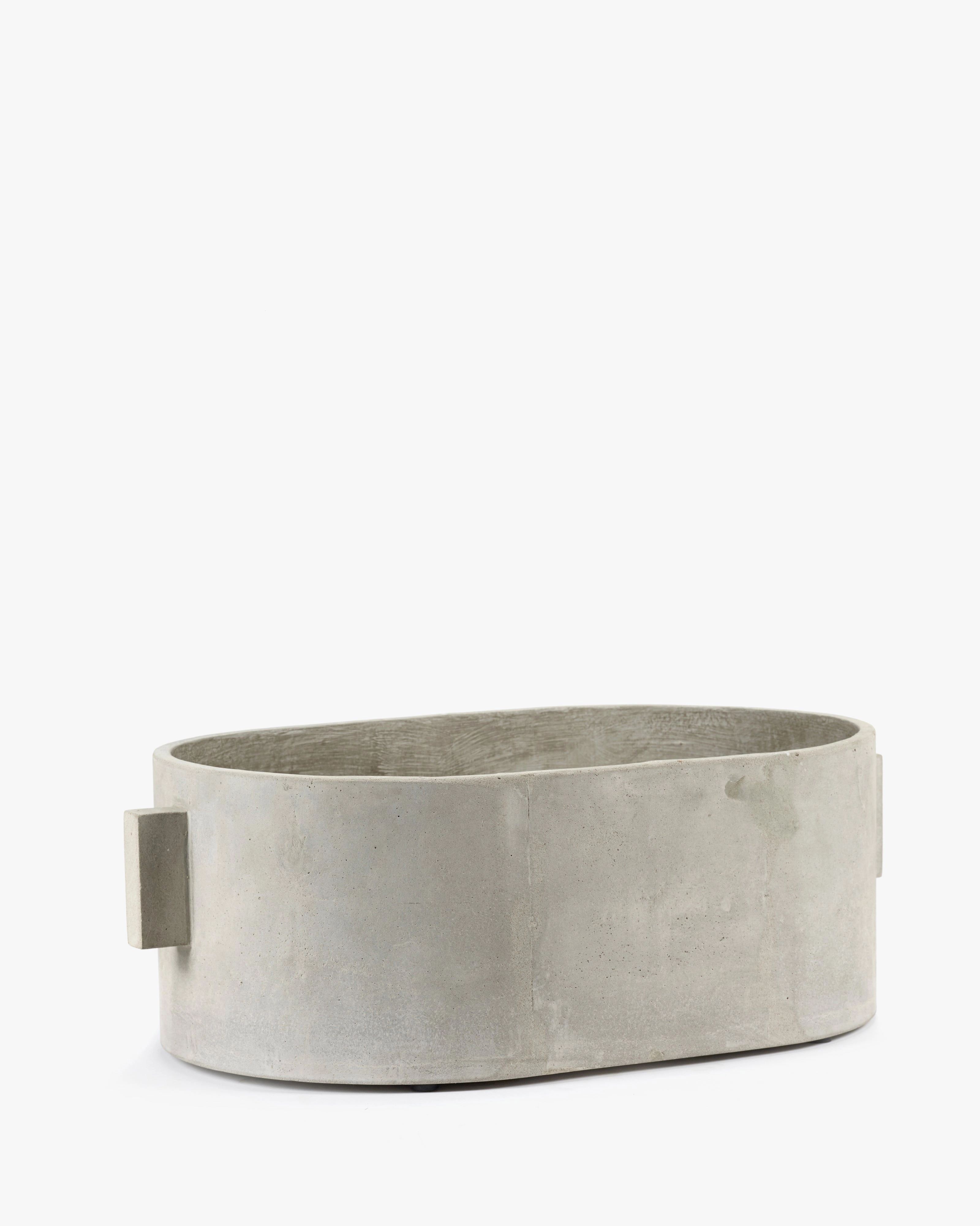 Flowerpot oval L grey
