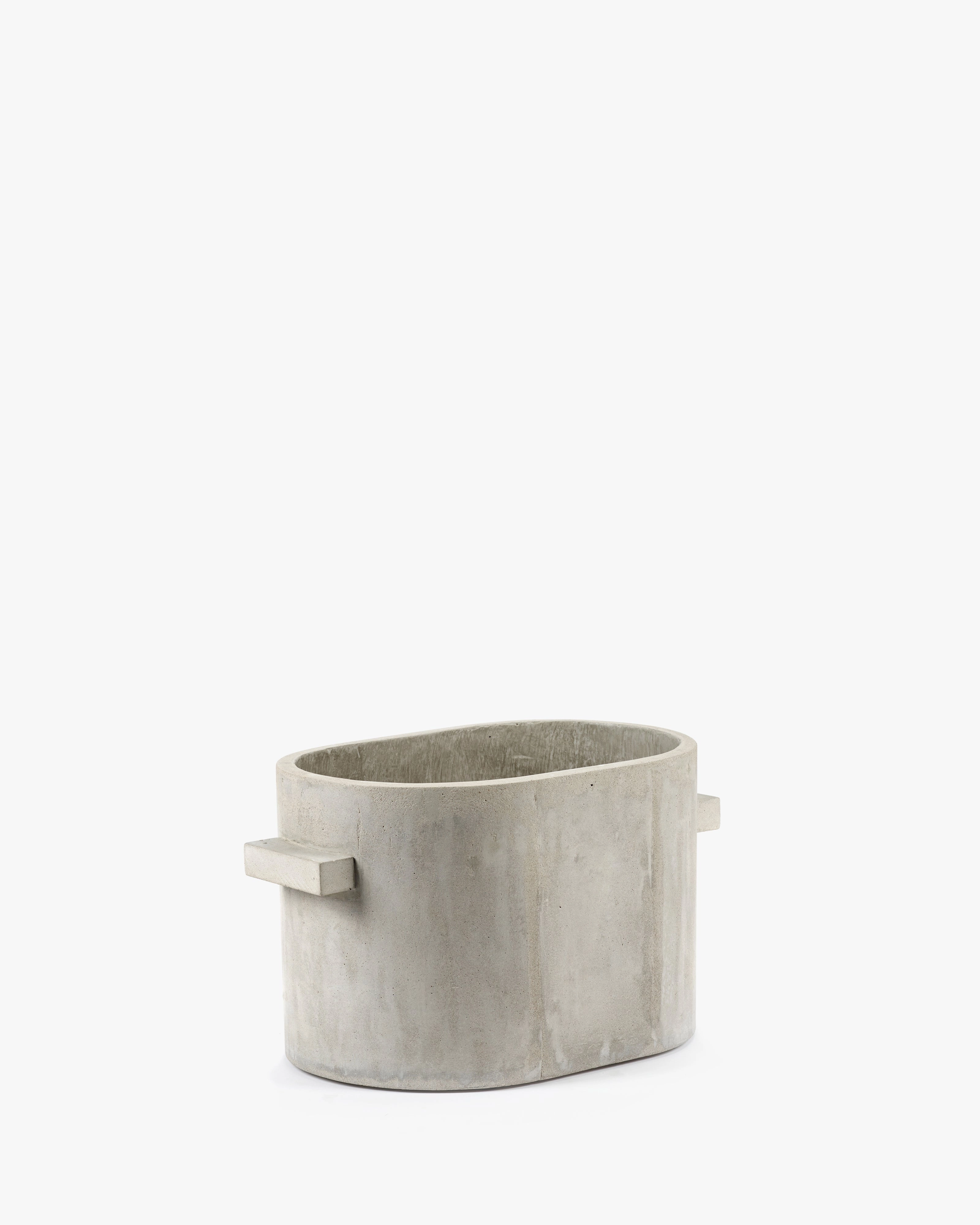Flowerpot oval M grey