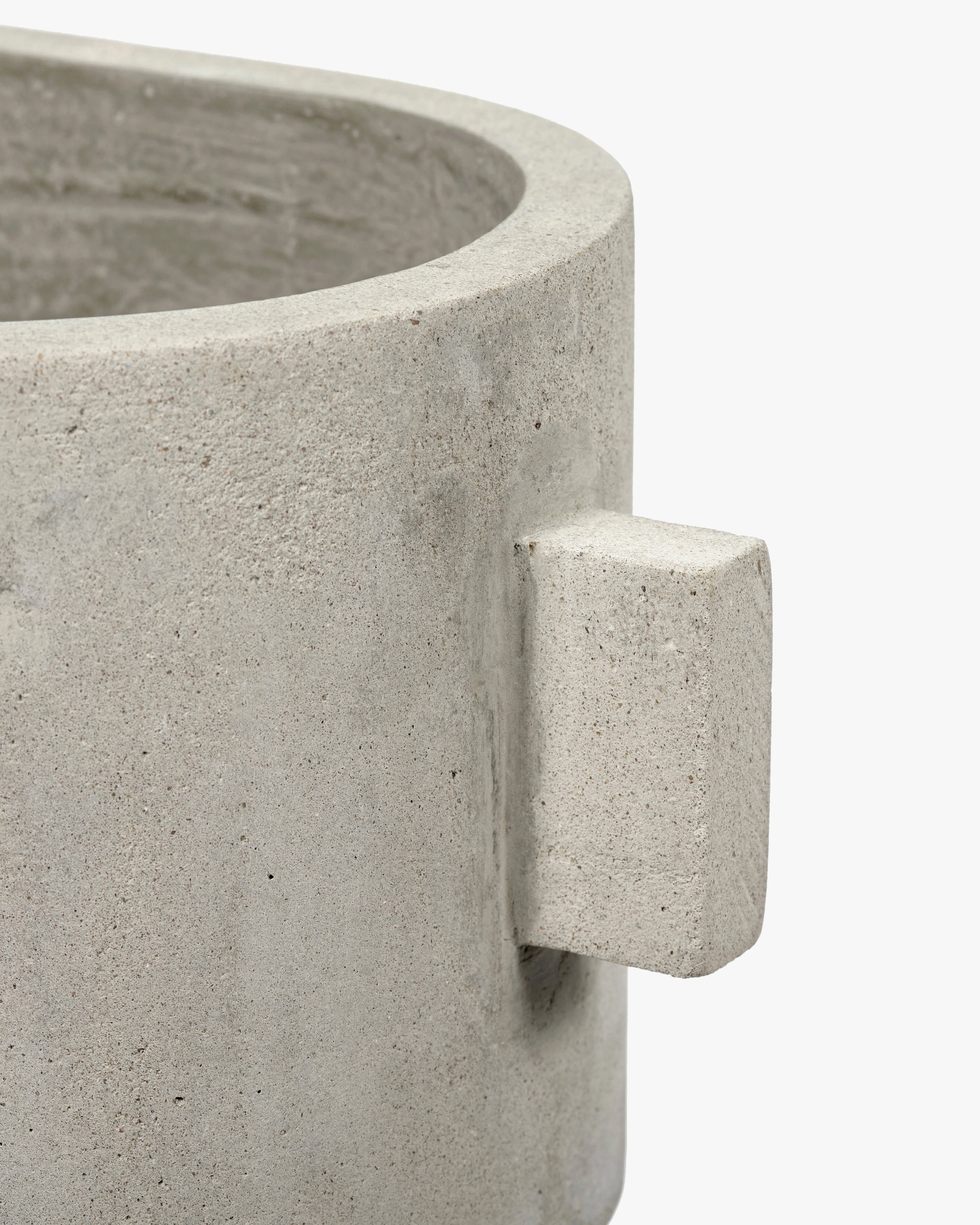 Flowerpot oval S grey