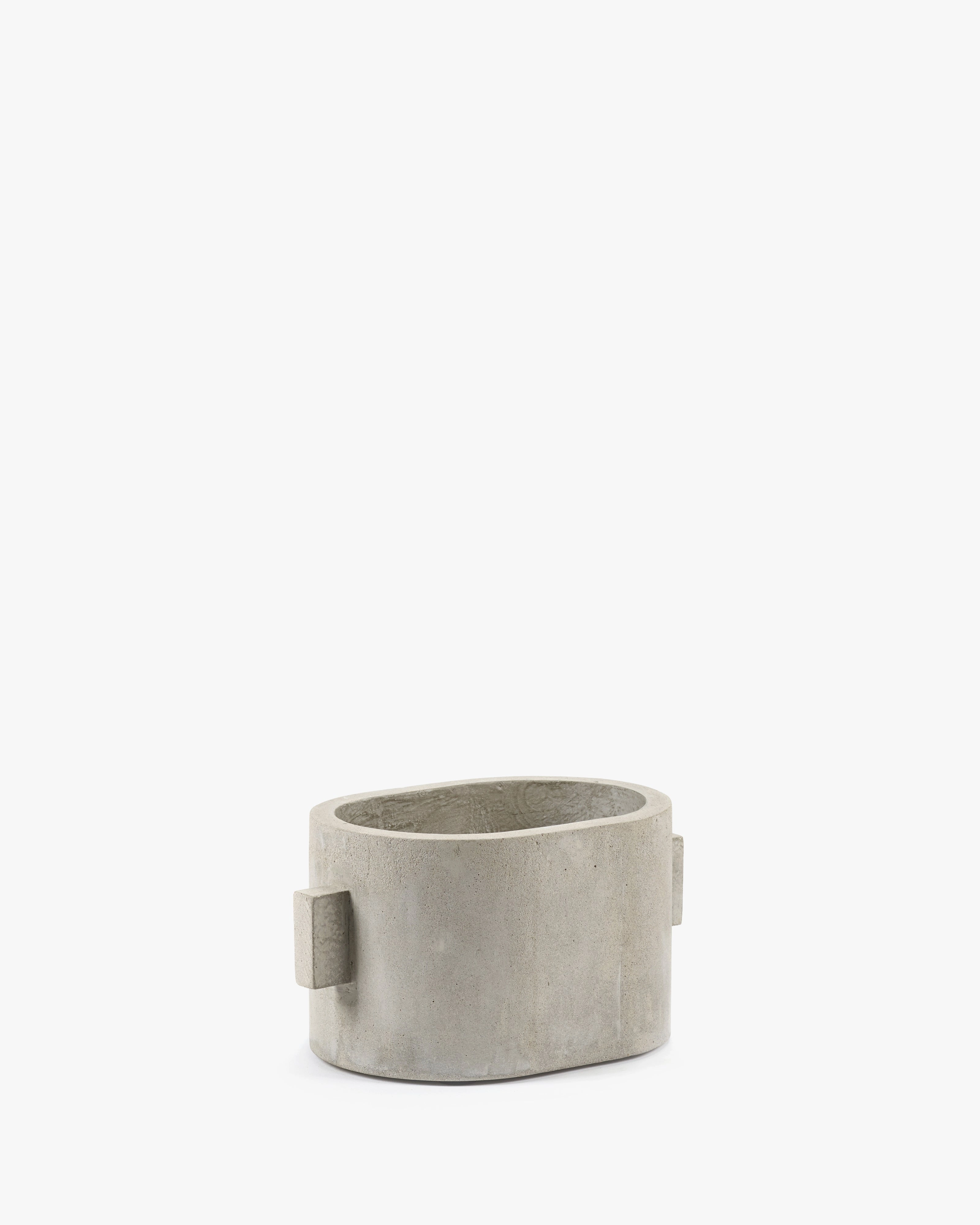 Flowerpot oval S grey