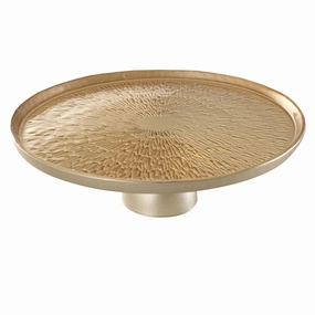 Footed Plate Duomo Gold 28cm Serveware clearance shop