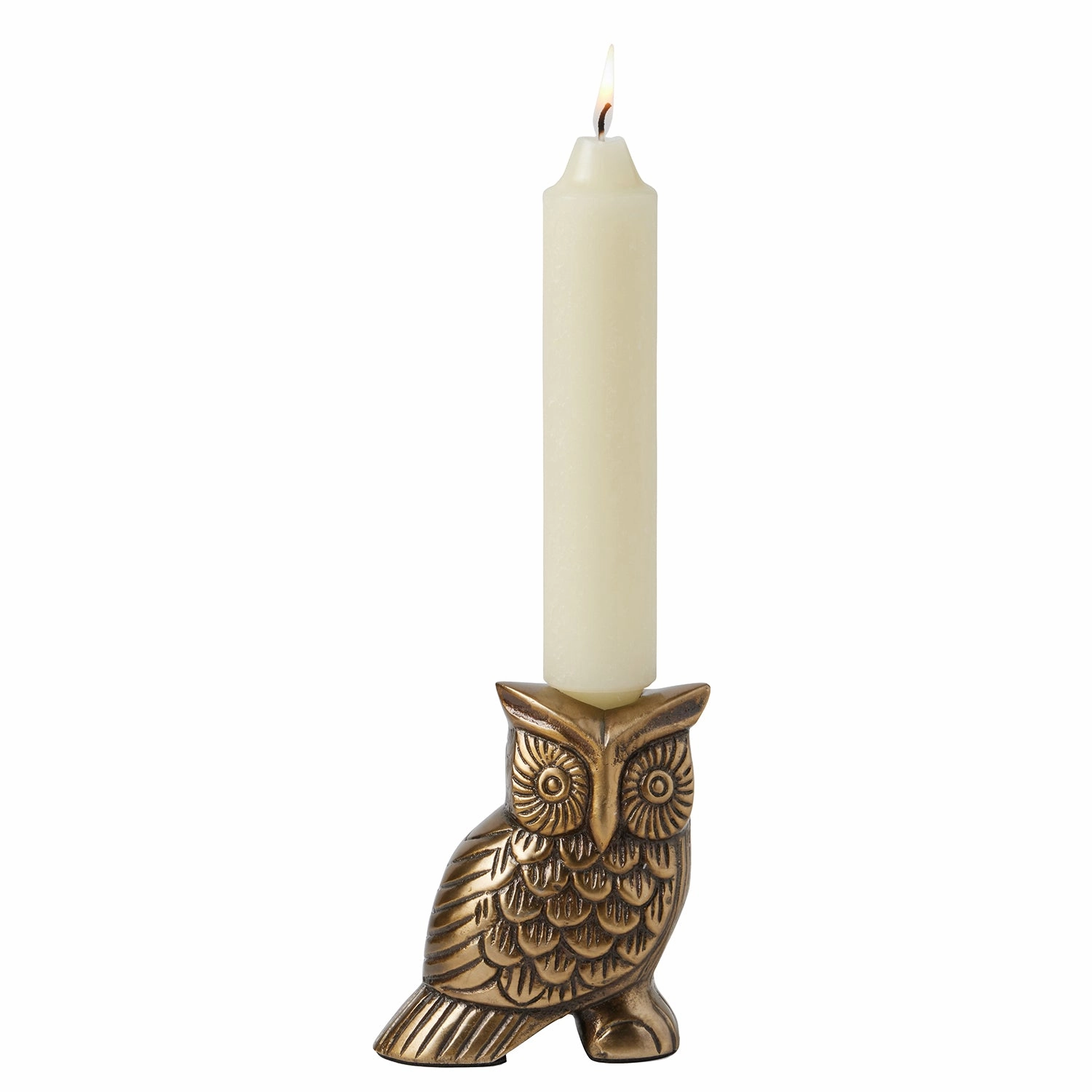 Francisco Antique Brass Candle Holder Set/2