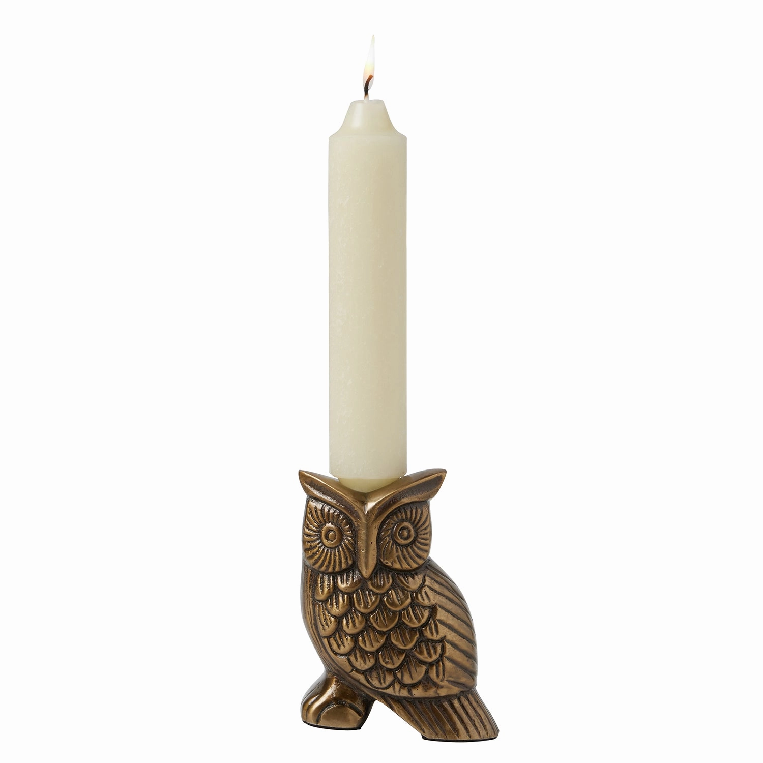 Francisco Antique Brass Candle Holder Set/2